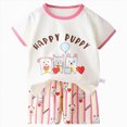thumbnail image 1 of Nwiuh Toddler Boys Clothes Summer Outfit Sets Toddler Kids Baby Boy Clothes Summer Outfits Cartoon Animal Tshirt Tops Shorts Set 1t 2t 3t 4t 5t 6t Boys Cute Summer Clothes Sets(White, 18-24 Months), 1 of 4