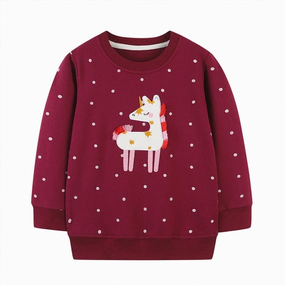Nwiuh Toddler Boys Girls Christmas Sweatshirt Long Sleeve Baby Santa Claus Sweaters Xmas Winter Clothes 1-7T (Red, 3-4 Years)