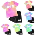 thumbnail image 1 of Nwiuh Toddler Girl Clothes Floral Printed Top and Shorts Outfits 2Pcs Little Girls Clothing Set Green for Size 5-6 Years, 1 of 4
