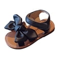 thumbnail image 1 of Nwiuh Toddler Girls Little Kids Glittery Dress Sandals - Open Toe Flat Summer Shoes(Black, 12), 1 of 7