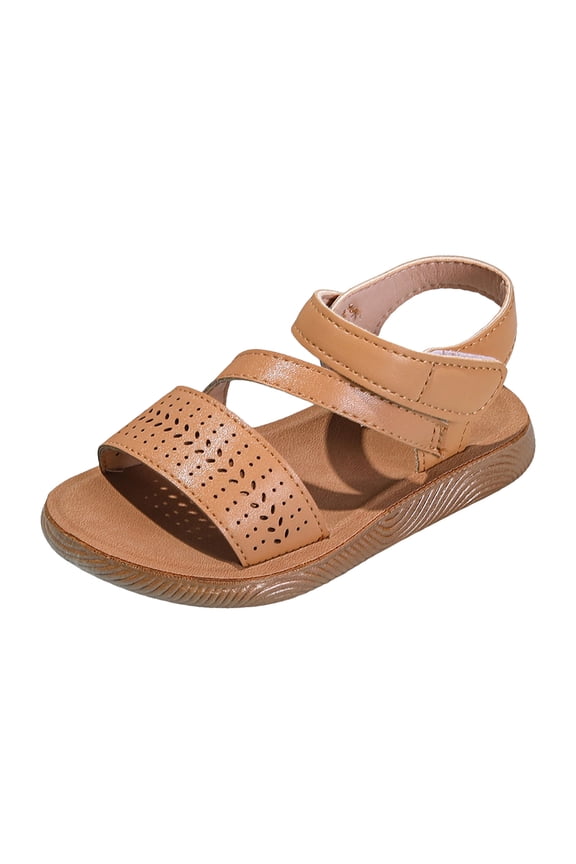 Toddler Girls Sandals Little Girls Kids Shoes Girls Sandals Toddler(Coffee, 12)