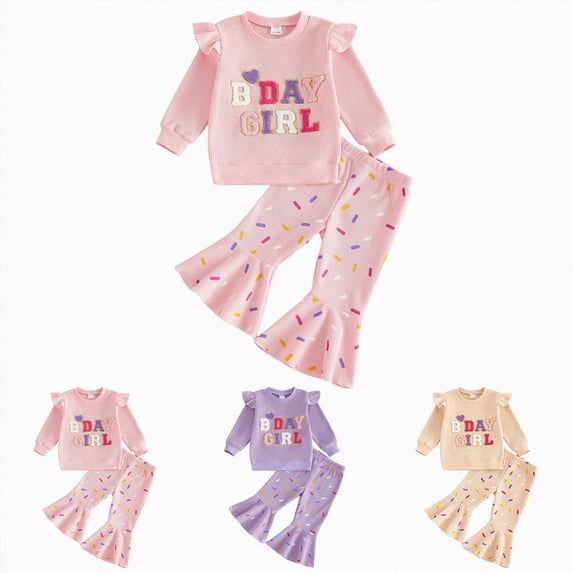 Nwiuh Toddler Pajama Outfit Set Kids Slim Fit Tops and Pants Boys Girls Lounge Sets Loungwear Sleepwear (Pink, 6-12 Months)