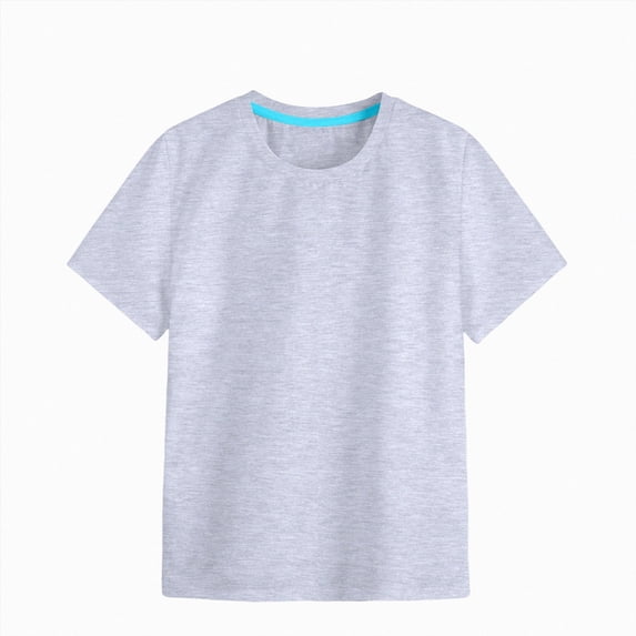 Nwiuh Toddler T Shirts Cotton Summer Tshirts Boys Girls Basic Tee Undershirts Short Sleeve Clothes Crew Neck Shirts(Grey,9-10 Years)