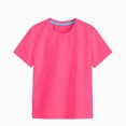thumbnail image 1 of Nwiuh Toddler T Shirts Cotton Summer Tshirts Boys Girls Basic Tee Undershirts Short Sleeve Clothes Crew Neck Shirts(Hot Pink,3-4 Years), 1 of 4