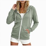 Nwiuh Women's Full-Zip Hoodie Ultra Soft Outfit Performance Hooded ...