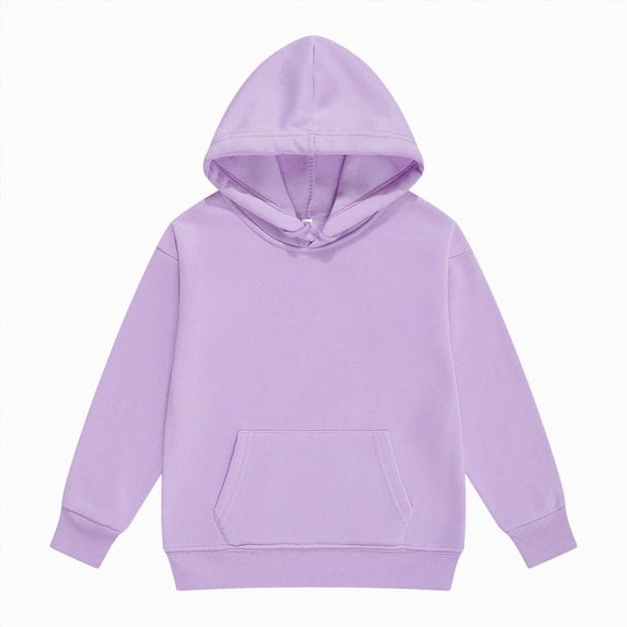 Nwiuh Youth Athletic Hoodie Sweatshirts,Boys Girls Hooded,Teen Girls Fleece Hoodie Pullover with Pockets Tops Kids Clothes(Light Purple,13-14 Years)