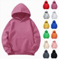 thumbnail image 1 of Nwiuh Youth Hoodies for Boys Girls Fleece Sweatshirt Children Pull on Hoody sweatshirt Youth Hooded Sweatshirt (Blue, 11-12 Years), 1 of 5