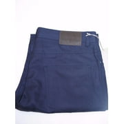Nwt BRIONI Italy Men's Stelvio Blue Cotton Linen Logo Pants Trousers Jeans
