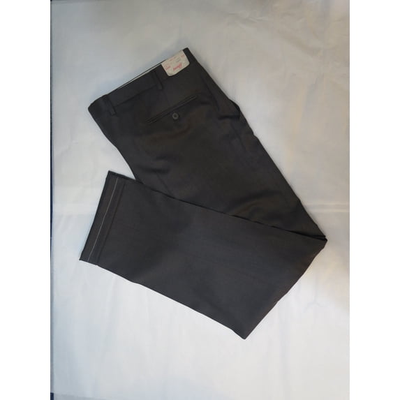 Nwt BRIONI Men's Moena Charcoal Gray 100% Wool Flat Front Dress Pants,48