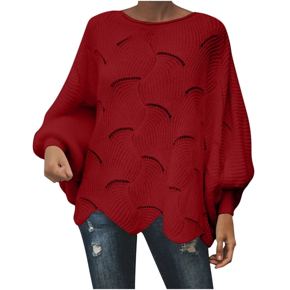 Nxznwn Womens Plus Size Oversized Sweaters Lightweight Casual Crewneck Soft Crochet Hollow Knit Pullover Loose Fit Fall Sweater Tops