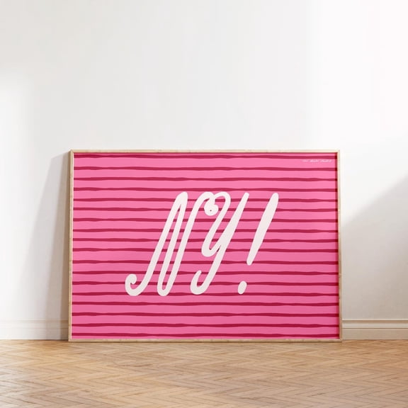 Ny! Art Print Poster, Trendy Retro Modern Kitchen Wall Art, Minimalist New York City Trendy Apartment Cute Home Typography Wall Decor, Home Decor, Vintage Gift , Poster Print Only