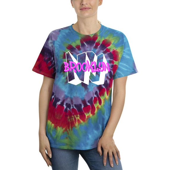 Ny Brooklyn Street Graffiti Tie Dye Spiral Women -Image by Shutterstock, Female XX-Large