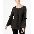 thumbnail image 1 of Ny Collection - Ruffled Bell-Sleeve Top - Regular - LARGE, 1 of 2