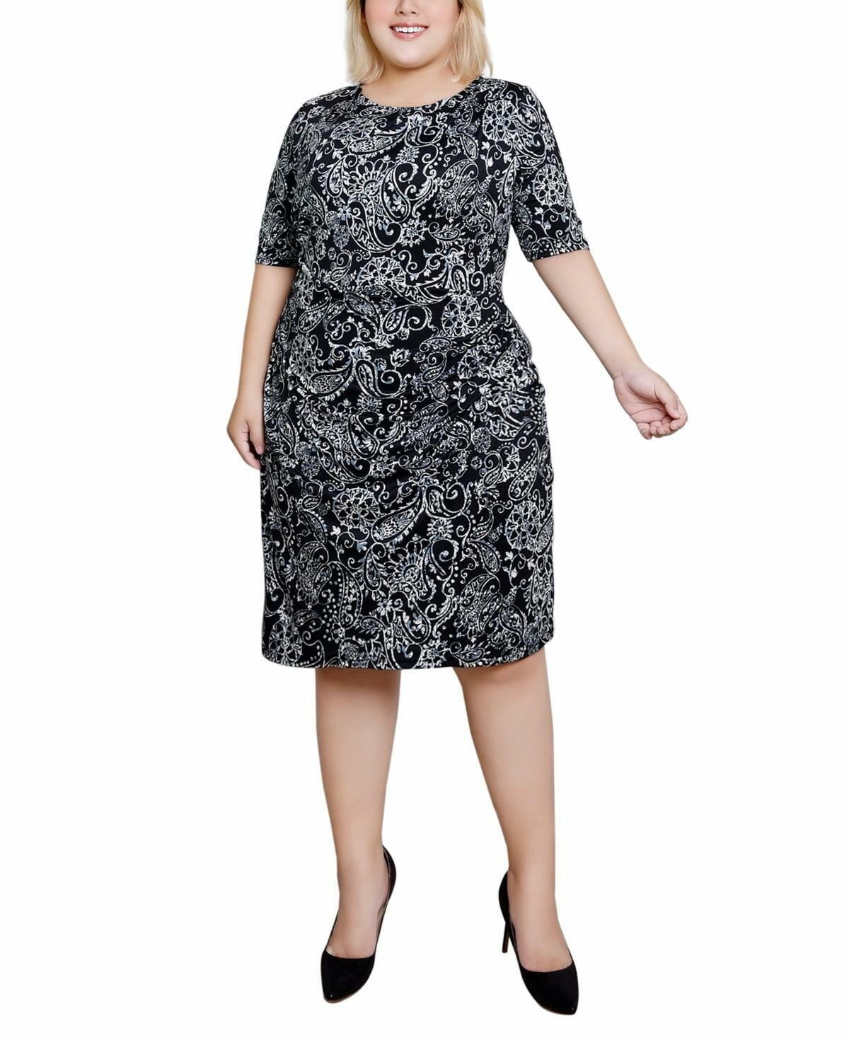 white christmas dresses Cobblestone Heather Jersey Knit Crewneck Mini Dress