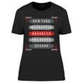 thumbnail image 1 of Ny, Manhattan, Brooklyn, Bronx.. T-Shirt Women -Image by Shutterstock, Female x-Large, 1 of 2