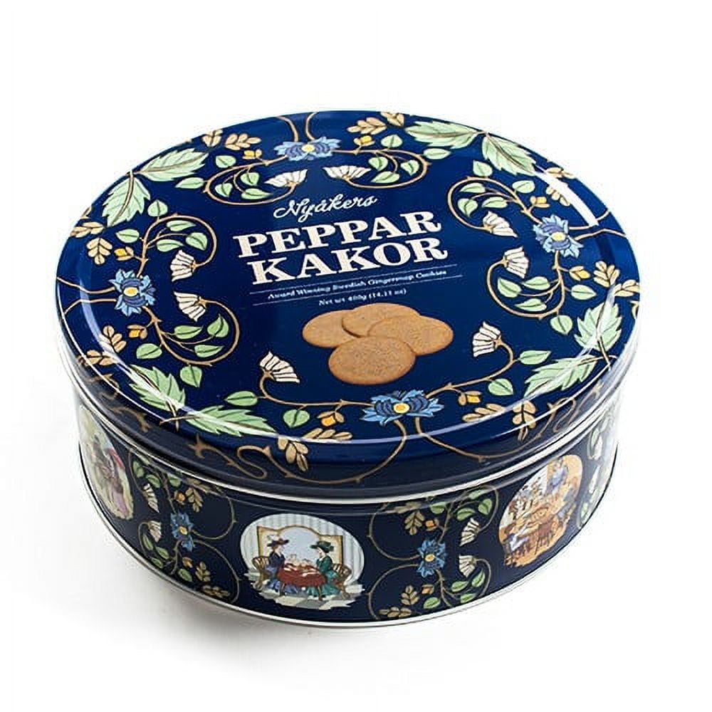 Nyakers Pepparkakor Swedish Ginger Snaps in Retro Tin 400g Old