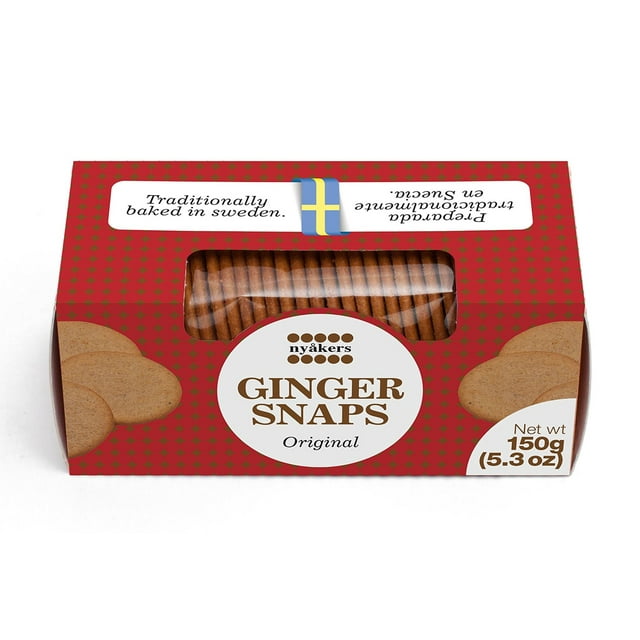 Nyakers Swedish Ginger Snaps, MMF7 Original Flavor, 150 grams - Walmart.com