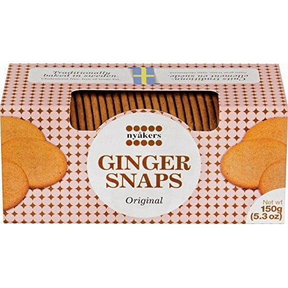 Nyakers Swedish Ginger Snaps, Original Flavor, 150 grams