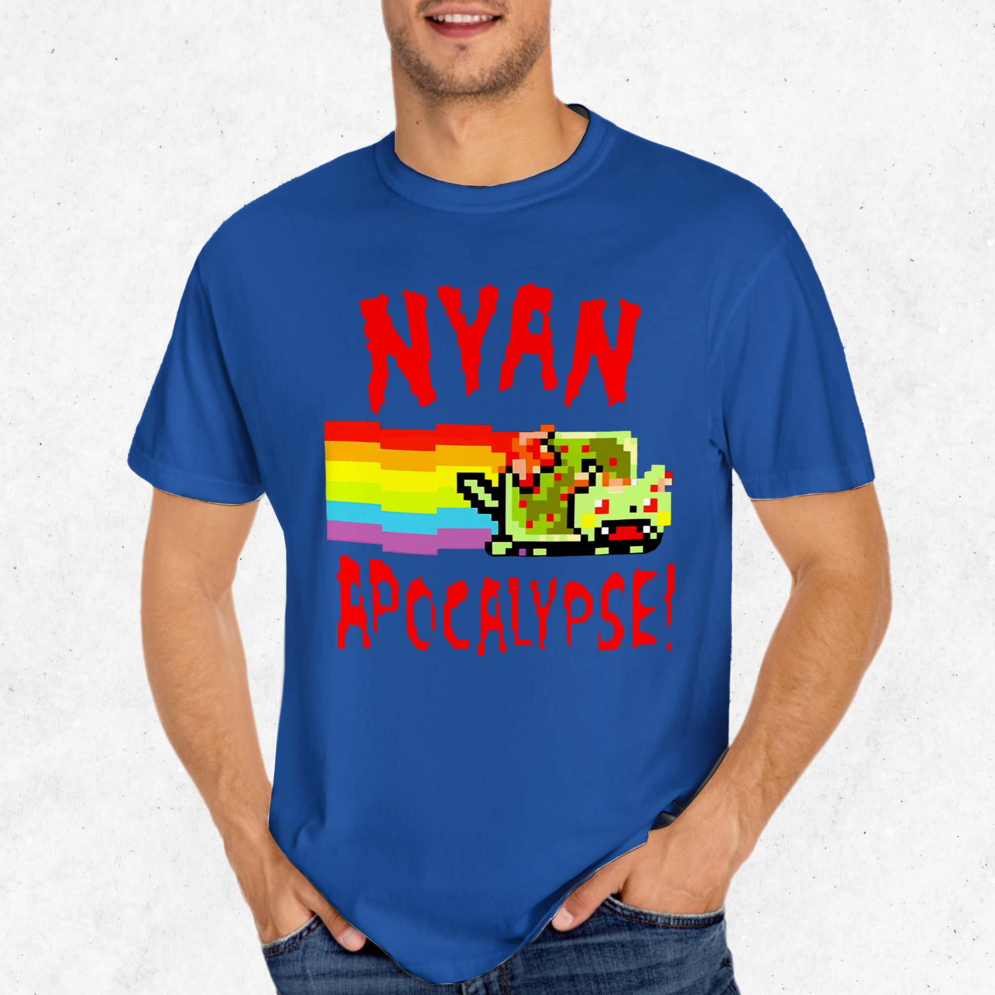 Nyan Cat Apocalypse T-Shirt - Retro 8-Bit Pixel Art T-Shirt Unisex