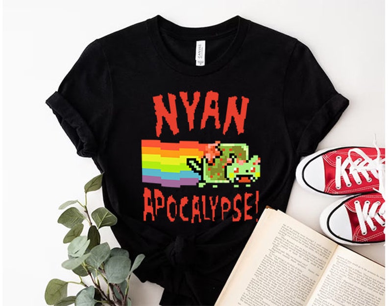 nyan-nyan　0103 ♡ Nyan Cat Apocalypse T Shirt - Walmart.com