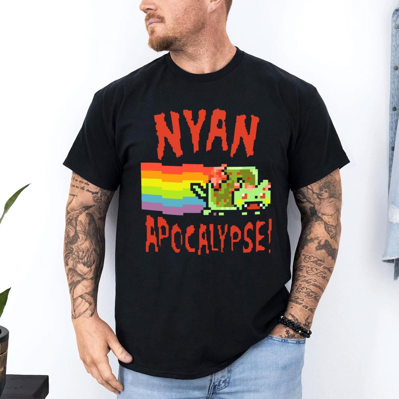 Nyan Cat Apocalypse T Shirt - Walmart.com