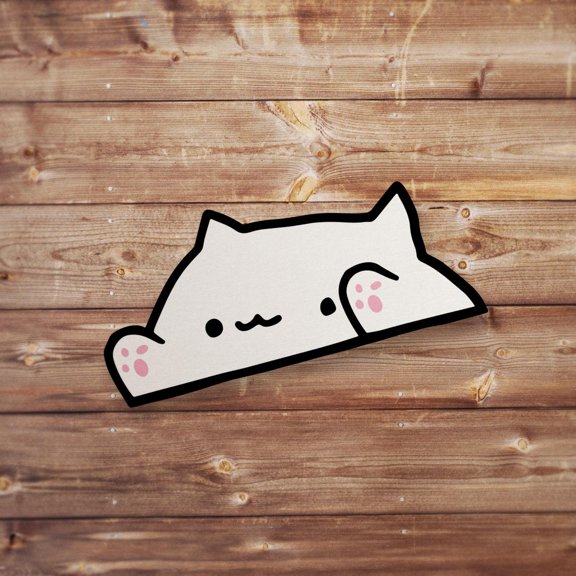 Nyan Peeker Silly Sticker