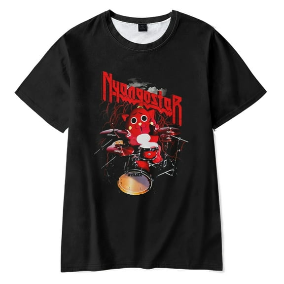 Nyango Star Short Sleeve Tee Women Men O-Neck Casual Style T-shirt