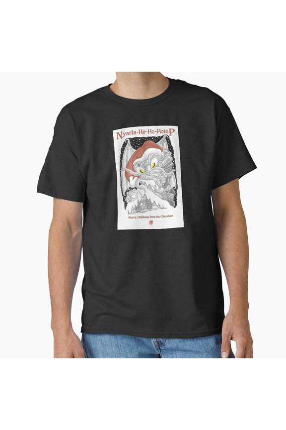 Nyarla Ho-Ho-Ho Tep Cthulmas Chaos Mythos Holiday Greeting Unisex T-Shirt, up to size 5XL