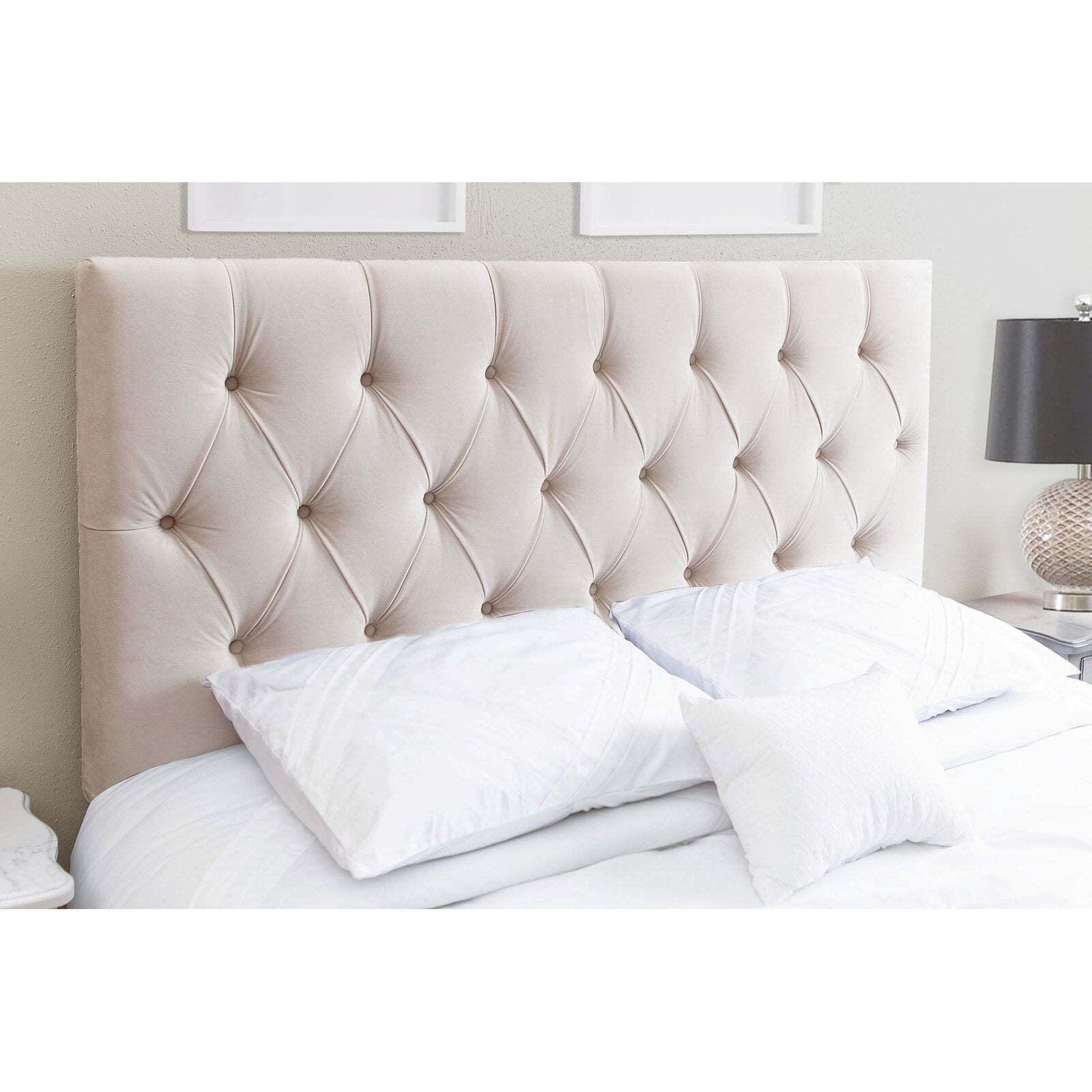 Nyasia Full/Queen Upholstered Panel Headboard, Overall 53.9'''' H x 63
