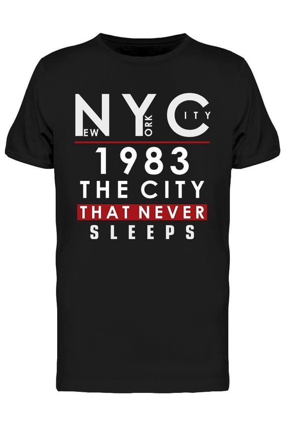 Nyc 1983 T-Shirt Men -Image by Shutterstock, Male Small