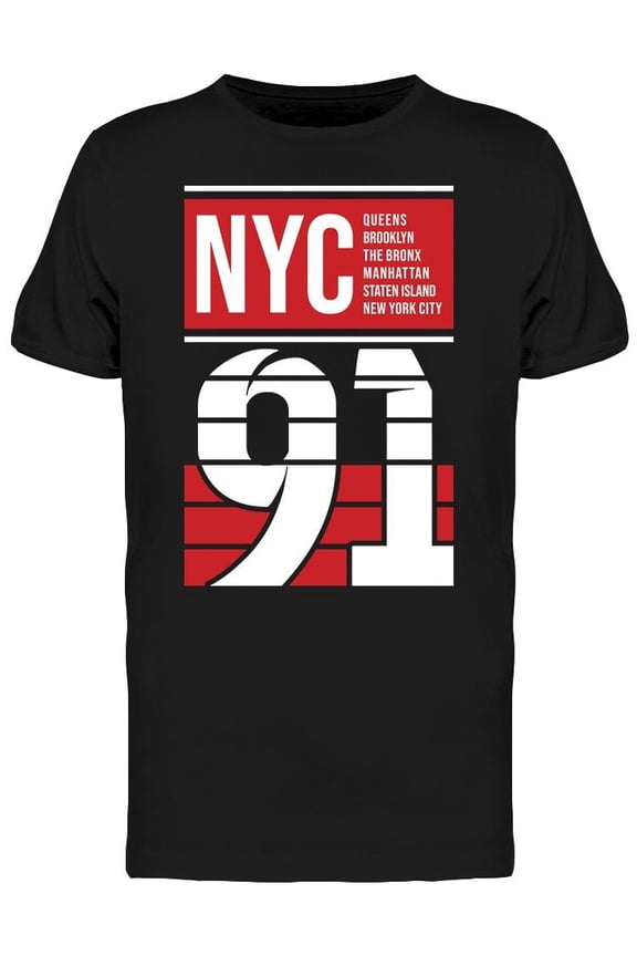 Nyc, 91 Design T-Shirt Men -Image by Shutterstock, Male Large