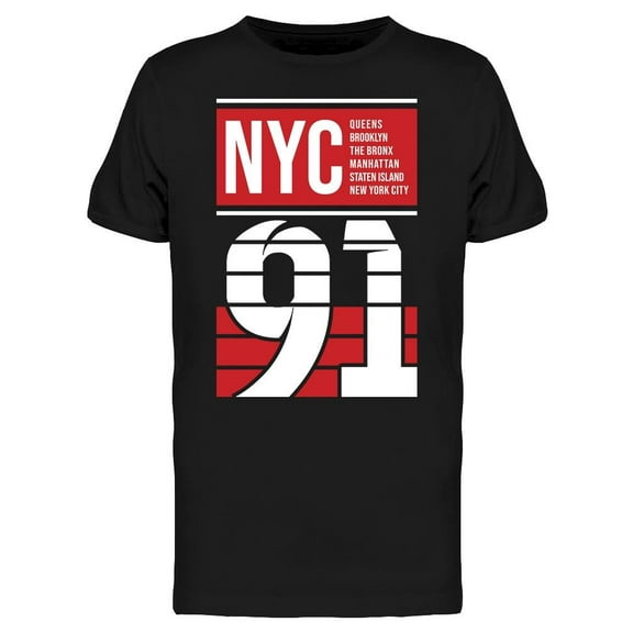 Nyc, 91 Design T-Shirt Men -Image by Shutterstock, Male x-Large