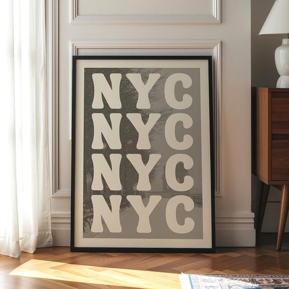 Nyc Art Print: Retro New York City Poster UNFRAMED PAPER POSTER, Home Decor, Vintage Gift, Living Room Dercor
