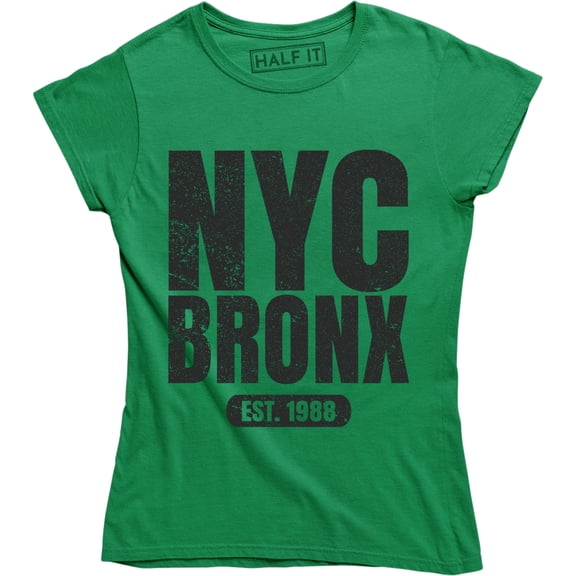 Nyc Bronx Est. 1988 Printed Women's New York City Street T-Shirt