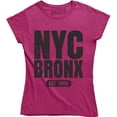 thumbnail image 1 of Nyc Bronx Est. 1988 Printed Women's New York City Street T-Shirt, 1 of 4