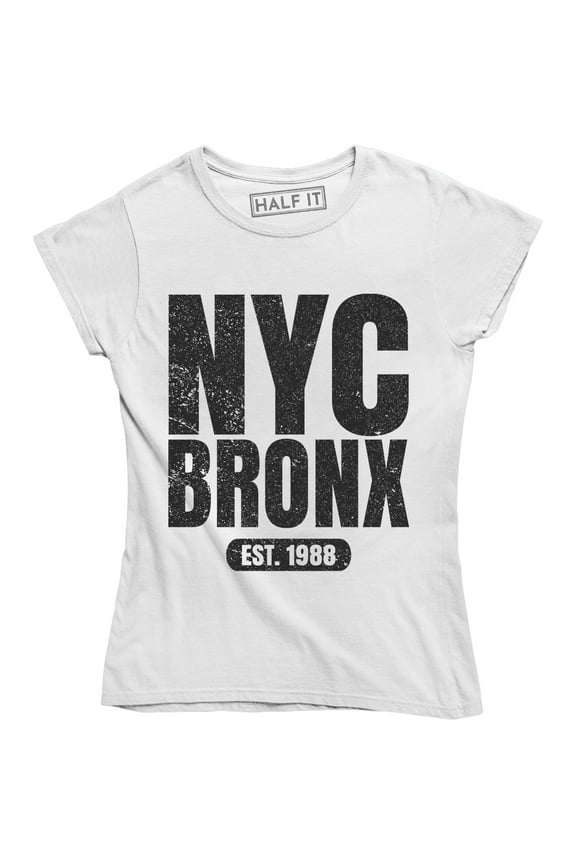 Nyc Bronx Est. 1988 Printed Women's New York City Street T-Shirt