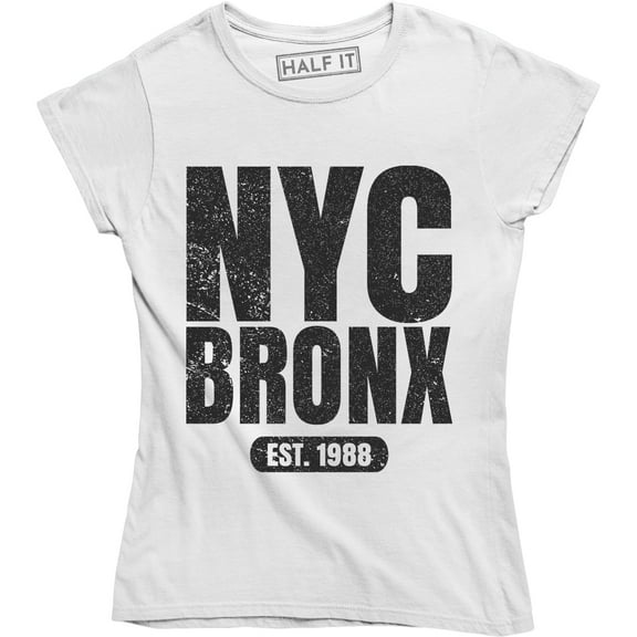 Nyc Bronx Est. 1988 Printed Women's New York City Street T-Shirt
