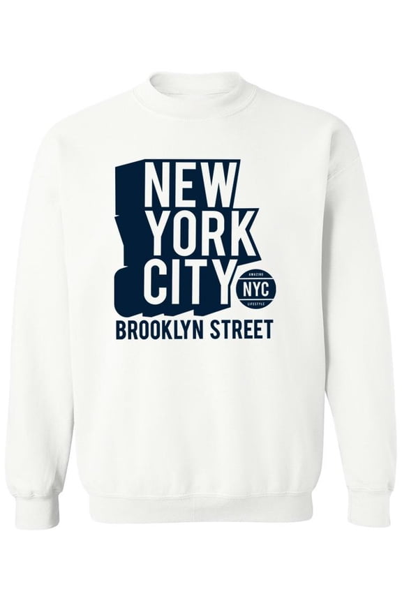 Nyc Brooklyn Street. Sweatshirt Men -Image by Shutterstock, Male 4X-Large