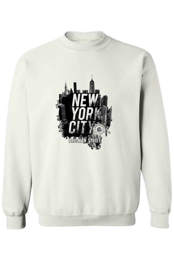 Nyc Brookyn Street Sweatshirt Men -Image by Shutterstock, Male x-Large