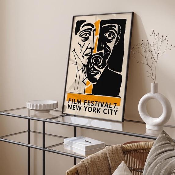 Nyc Film Festival Retro Movie Art Poster, Unframed Paper Poster 11x14in