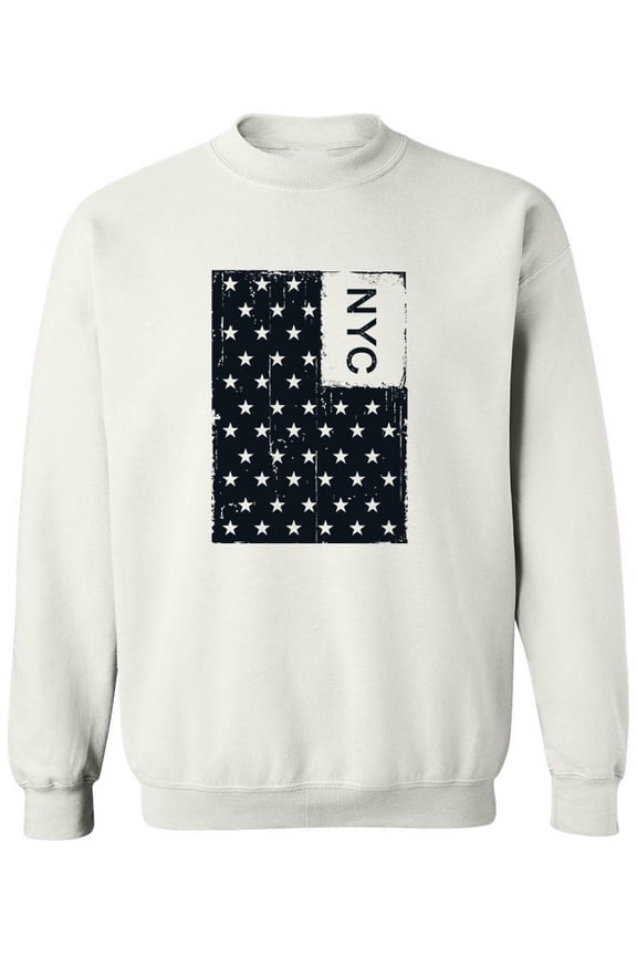 Nyc Flag Design Sweatshirt Men -Image by Shutterstock, Male Large