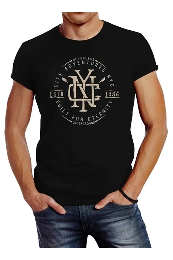 Nyc Logo Print New York City Built For Eternity Tshirt