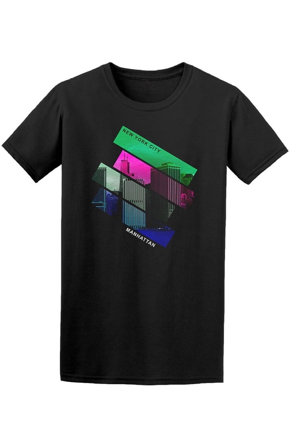 Nyc Manhattan Colors T-Shirt Men -Image by Shutterstock, Male Large