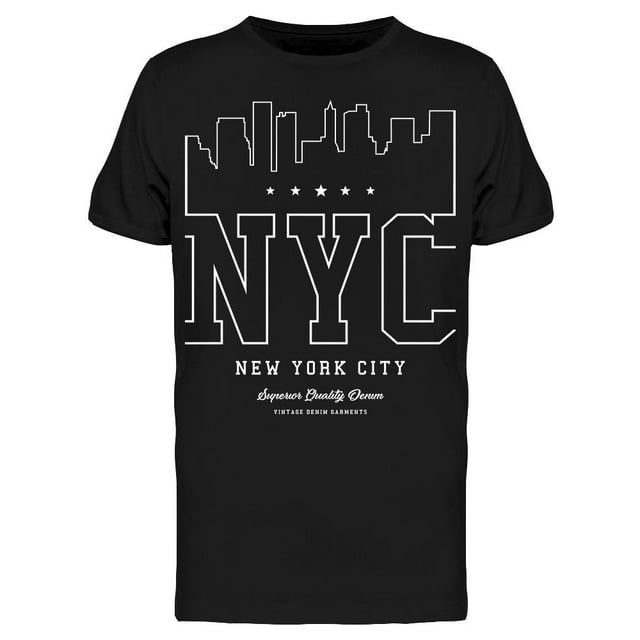 Nyc New York City Lettering Logo T-Shirt Men -Image by Shutterstock, Male Large