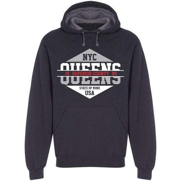 Nyc Queens, Superior County Hoodie Men -Image by Shutterstock, Male 3X-Large