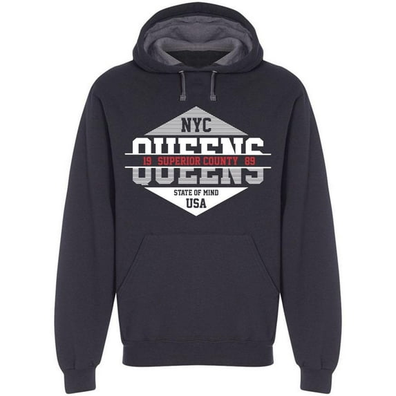 Nyc Queens, Superior County Hoodie Men -Image by Shutterstock, Male x-Large
