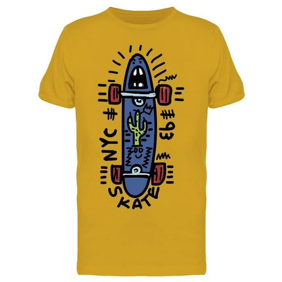 Nyc Skate Skateboard Cactus T-Shirt Men -Image by Shutterstock, Male 3X-Large
