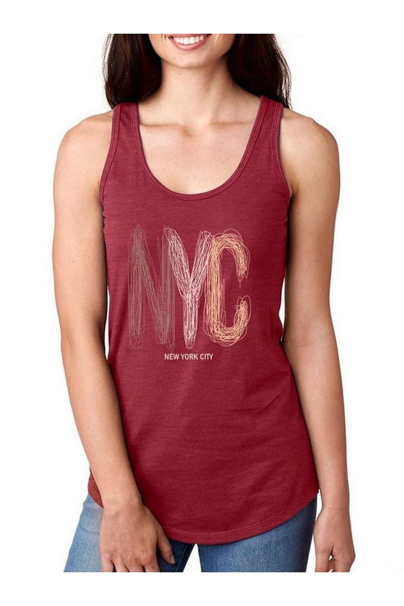 Nyc Sketchy Lettering Racerback Tank Women -Image by Shutterstock, Female x-Large