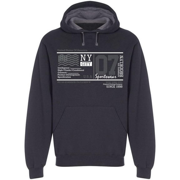 Nyc Specification Design Hoodie Men -Image by Shutterstock, Male x-Large