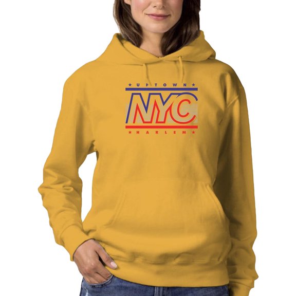 Nyc Uptown Banner Hoodie Women -Image by Shutterstock, Female 4X-Large